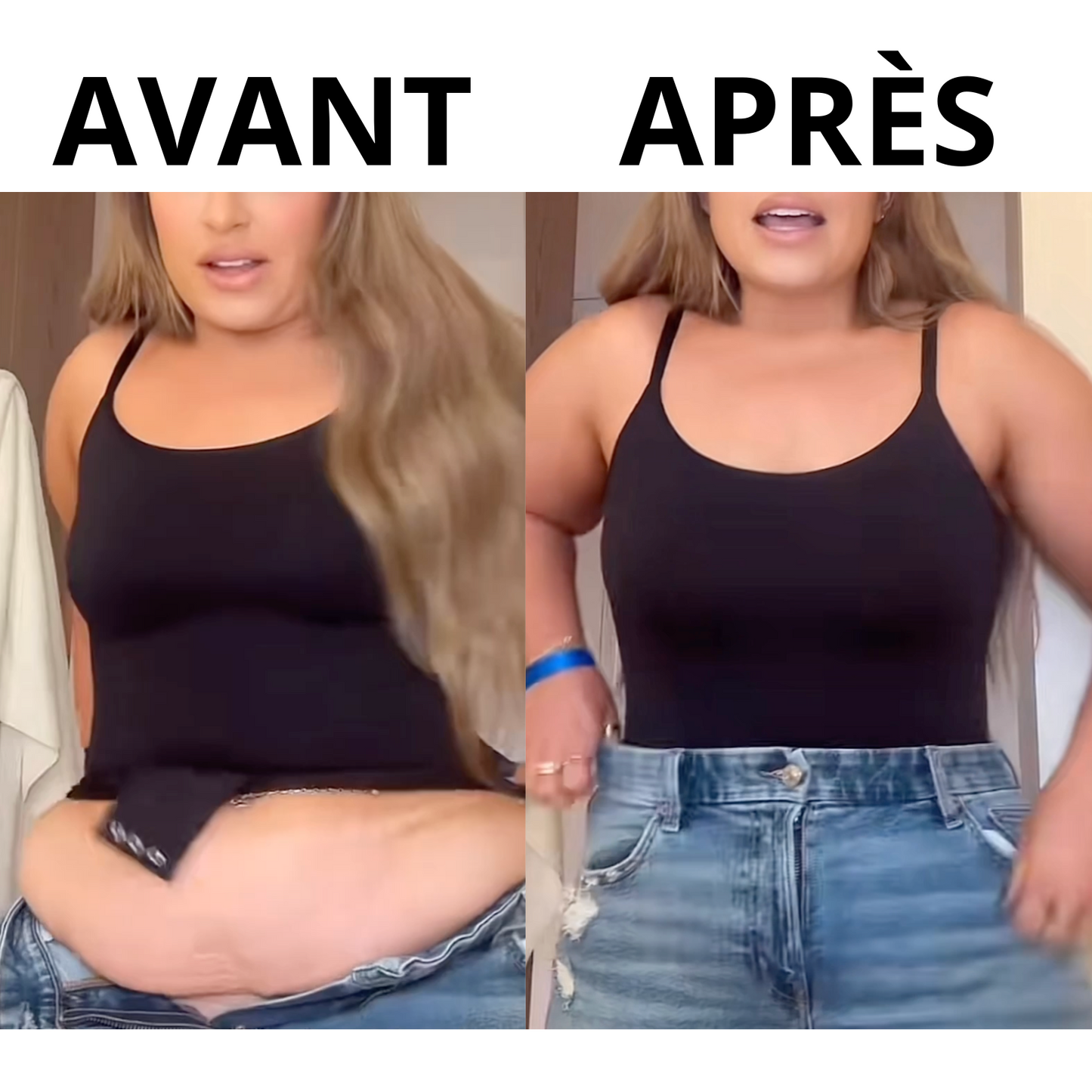Avant après body gainant sculptant femme PerfectCurve