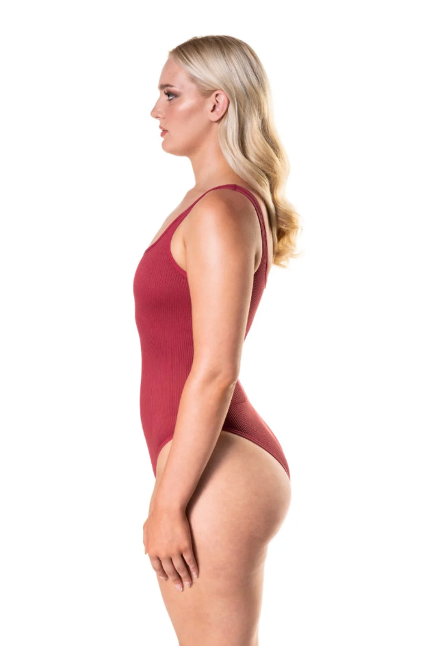 Body gainant côtelé femme