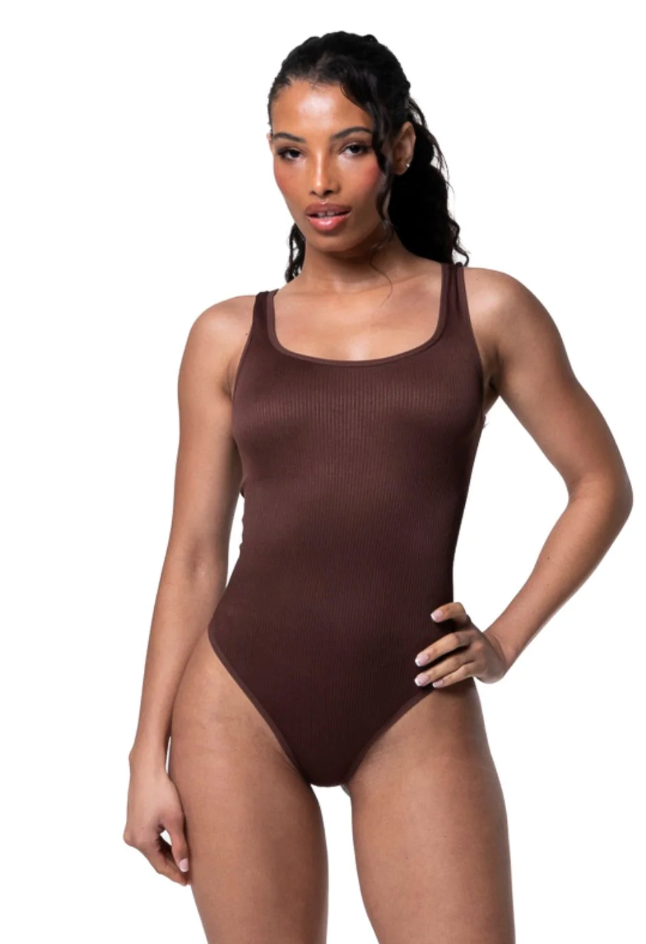 Body gainant côtelé femme