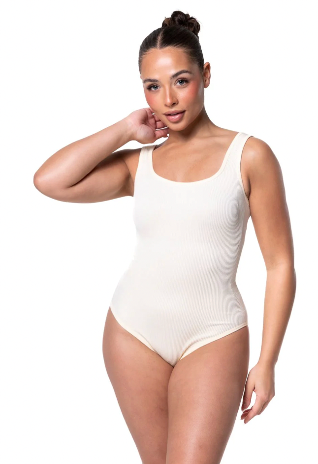Body gainant côtelé femme
